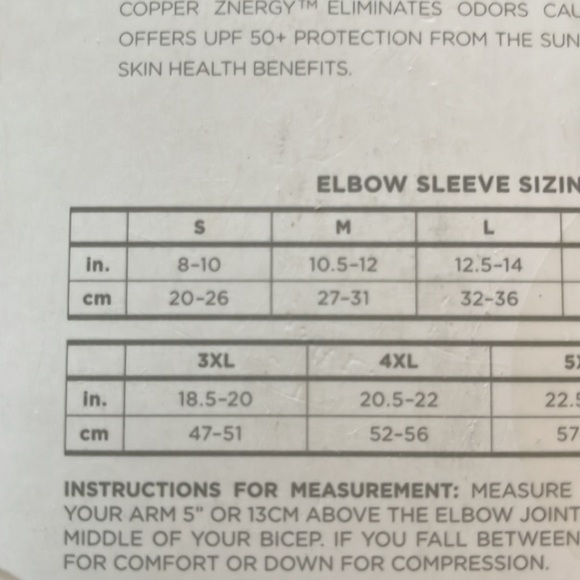 Womens Tommy Copper Elbow Recovery Sleeve - Picture 2 of 2